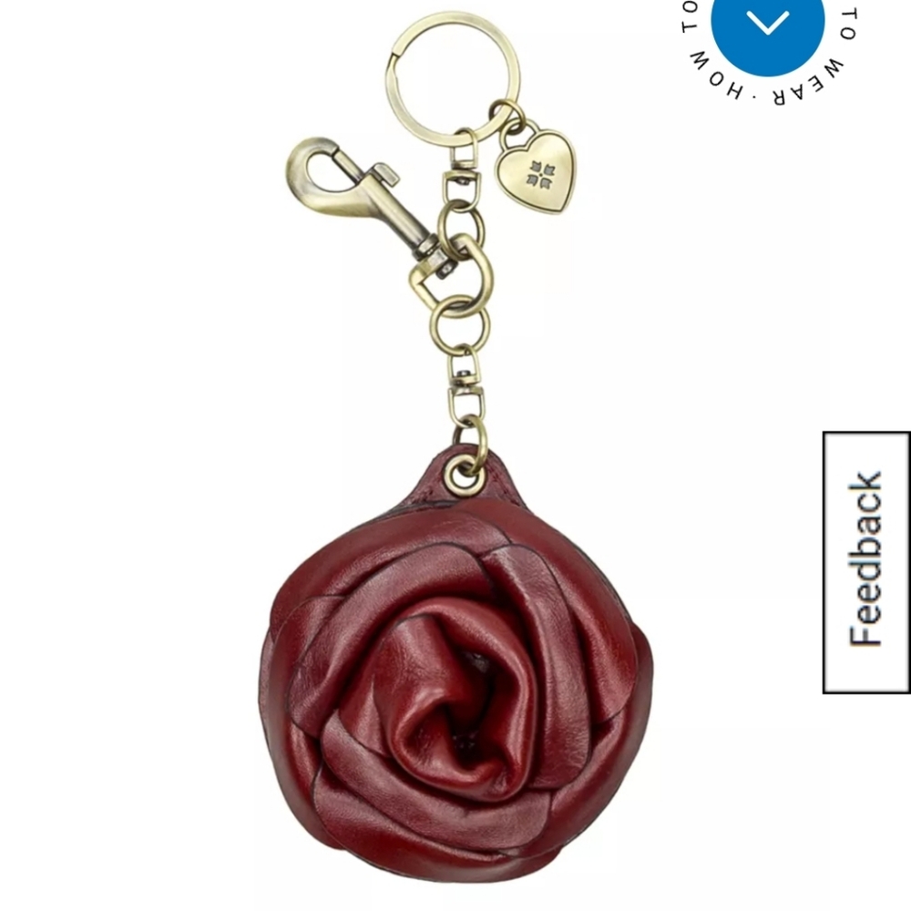 Patricia Nash Rose Mirror Key Fob - NWT